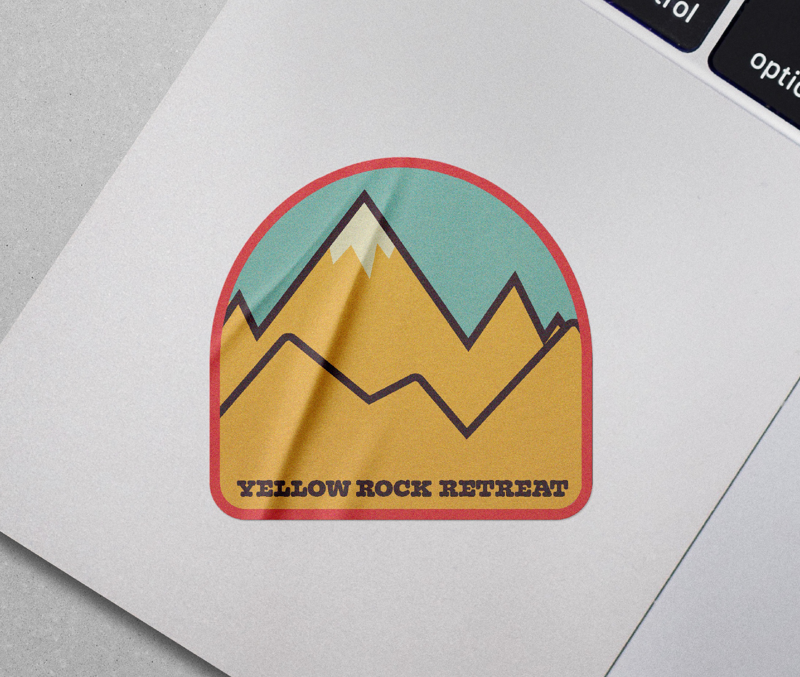 Another design for YRR as a simple sticker made in Illustrator and mocked up in Photoshop.